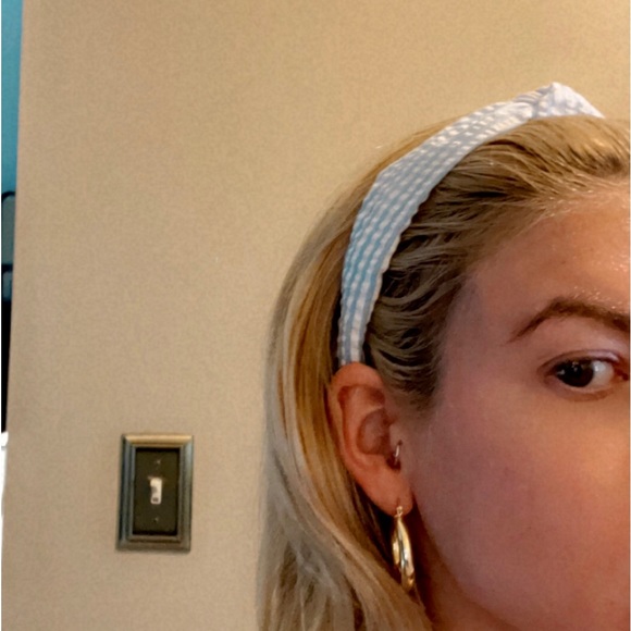 Seersucker Knot Top Headband - Picture 4 of 5